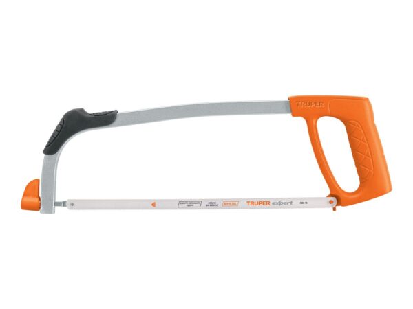 Arco de sierra Truper de 12 pulgadas con mango naranja y marco tubular