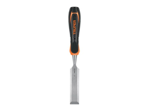 Formón Truper de 1 pulgada con mango Comfort Grip naranja y negro